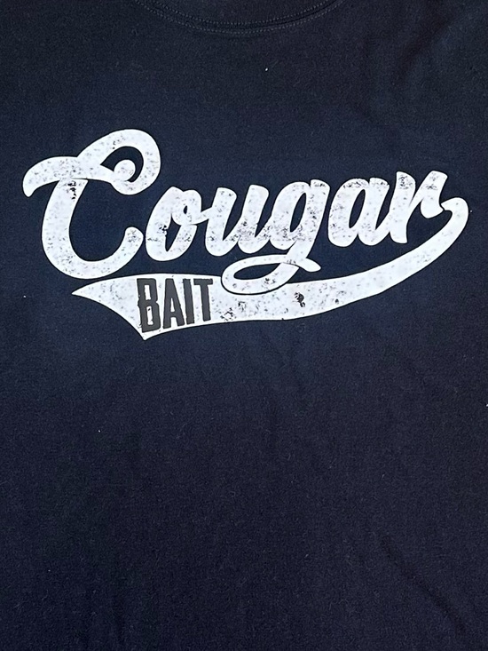 Other - Men’s “Cougar Bait” Black Crewneck Graphic Tee - Casual Short Sleeve Shirt Large